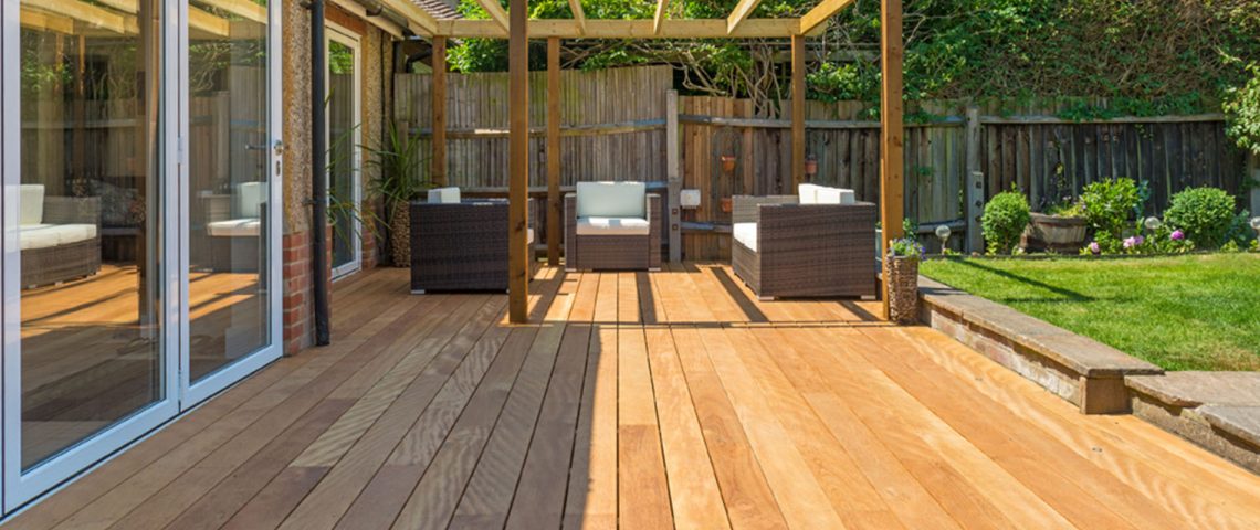 Timber decking for patios