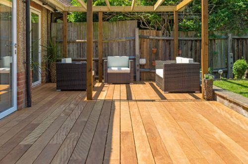 Timber decking for patios